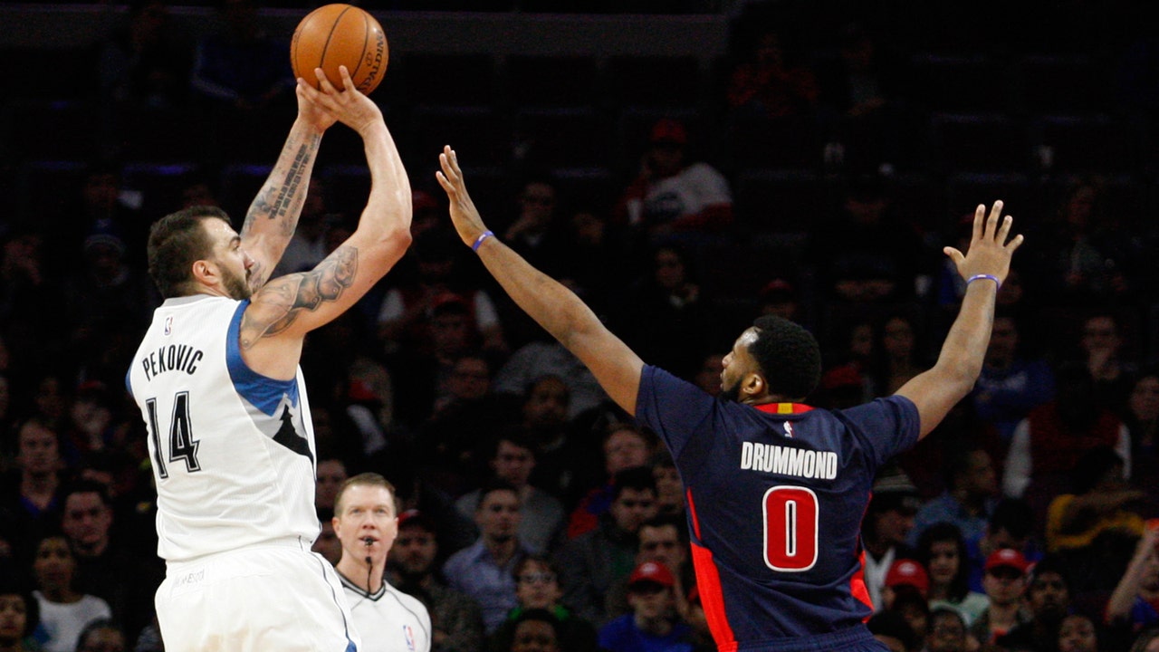 Sluggish Pistons can't stop Pekovic, Timberwolves
